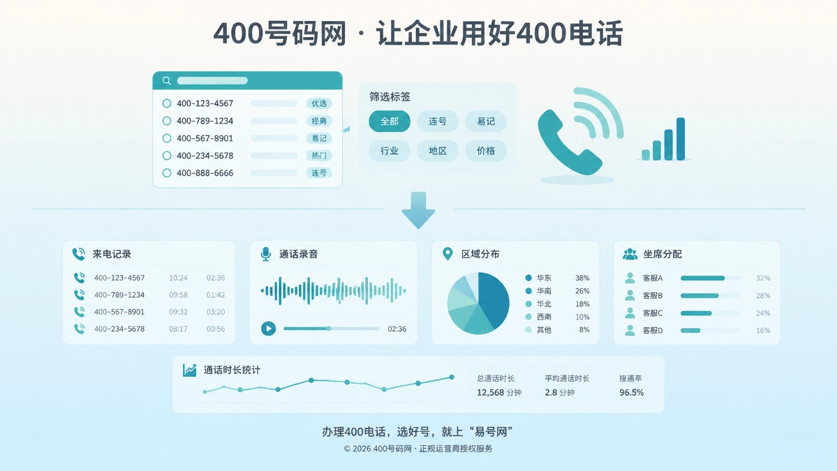 400电话后台管理与企业通信数据